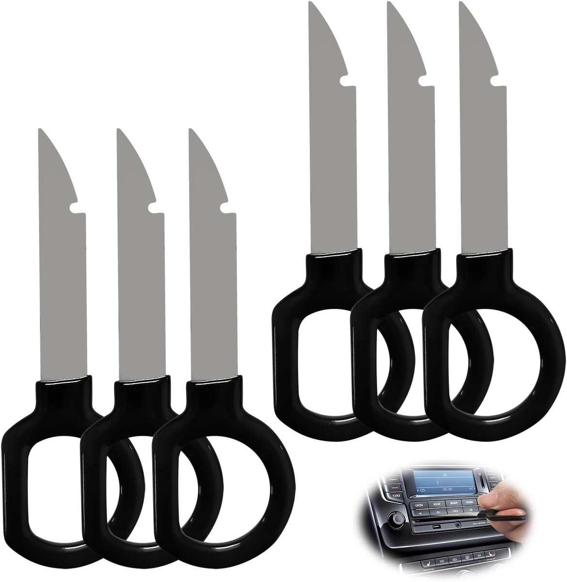 Pack of 6 Wrench, Extractor Wrench, Car Radio, Disassembly Tools, Car Radio, Stainless Steel, Key, Stereo, Car - ShopVlot