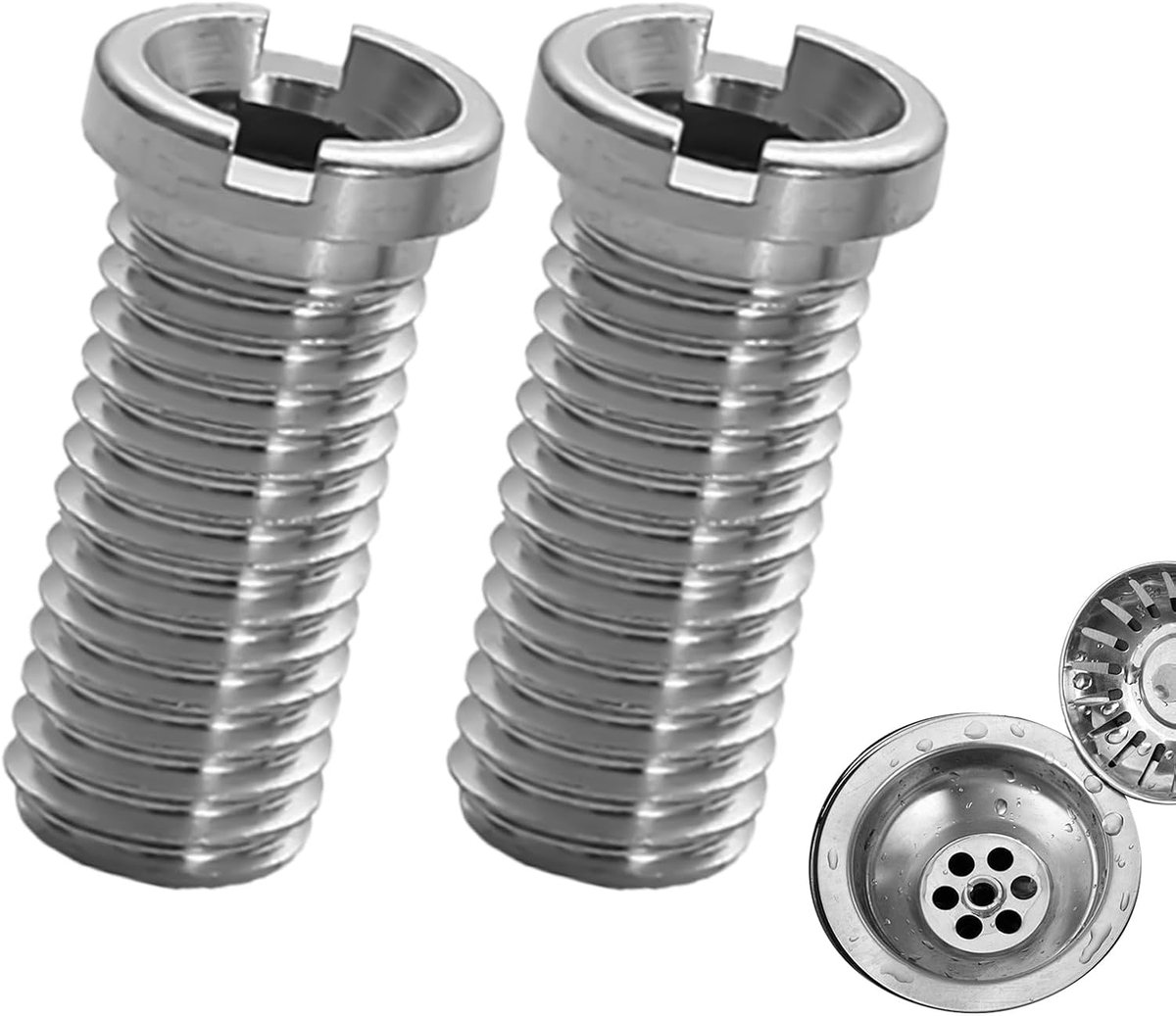Holle schroef 30 mm - Pack van 2 - Multifunctioneel - Geschikt voor afvoer en zeefmanden - ShopVlot