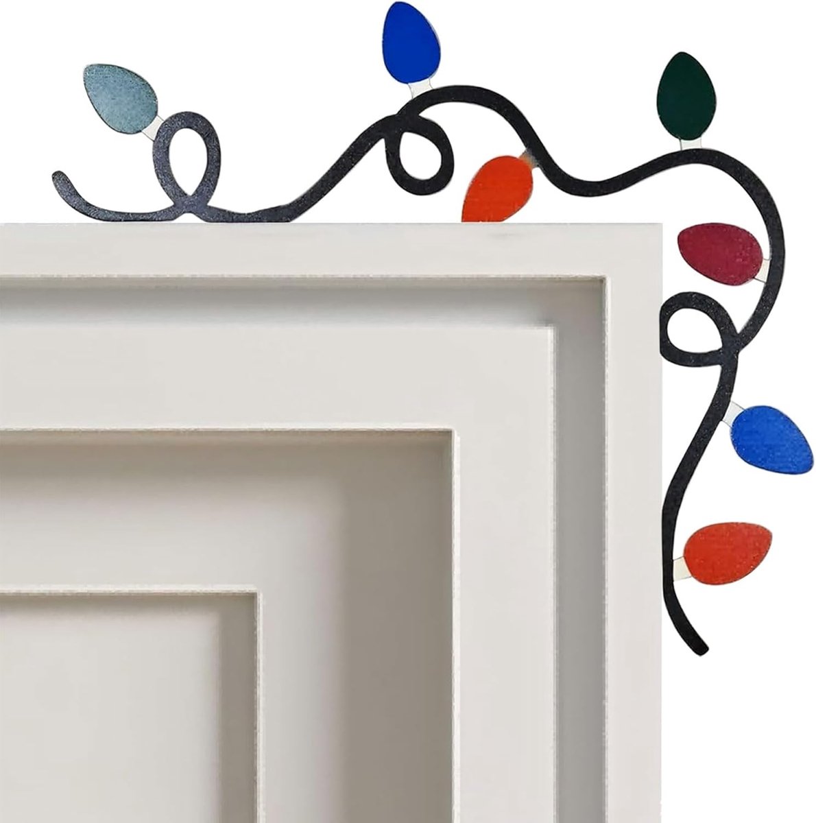 Houten kerstdeco voor deur - Decoratie voor boven deurpost - Hoekbord voor feeststemming - ShopVlot
