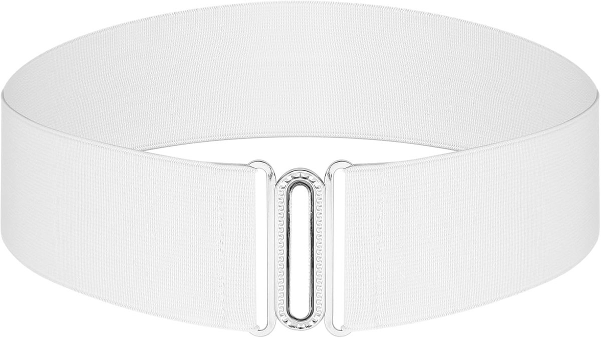 Brede Tailleband Elastische Riem - Witte Breedte - Voor Avondjurk - Comfortabele Pasvorm - ShopVlot