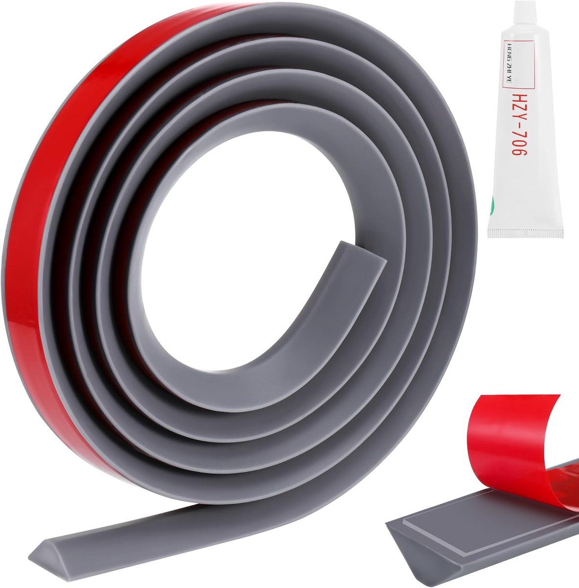 2m douche waterbarrière - zelfklevend - flexibele siliconen strip - voorkomt wateroverlast - ShopVlot