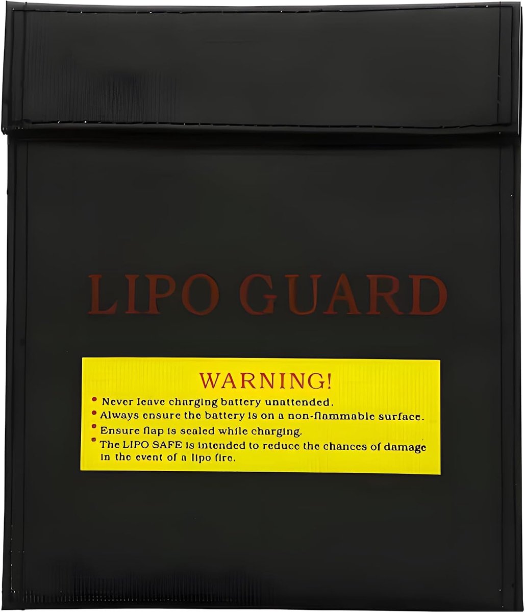 Vuurvaste tas Lipo lithiumbatterijen - glasvezel - explosiebestendig - veilig opbergen - ShopVlot