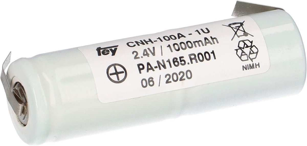2.4 V battery with 1000 mAh with soldering surfaces, compatible with Sonic Complete Electric Toothbrush, Battery Type - ShopVlot