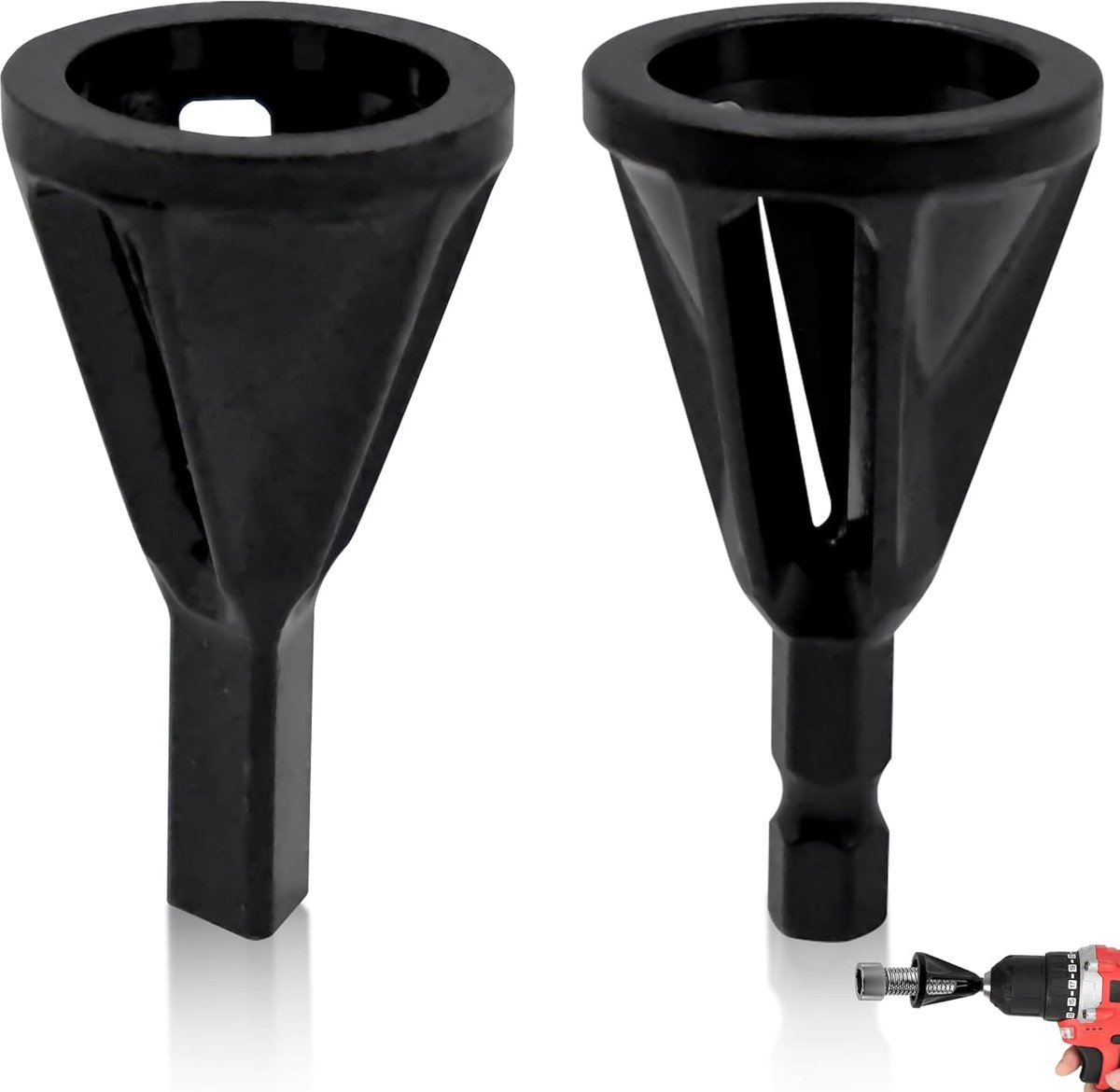 2pcs External Drill Deburring Tools, Stainless Steel Chamfer Tools Suitable for Size 8-32 Bolts, Black - ShopVlot