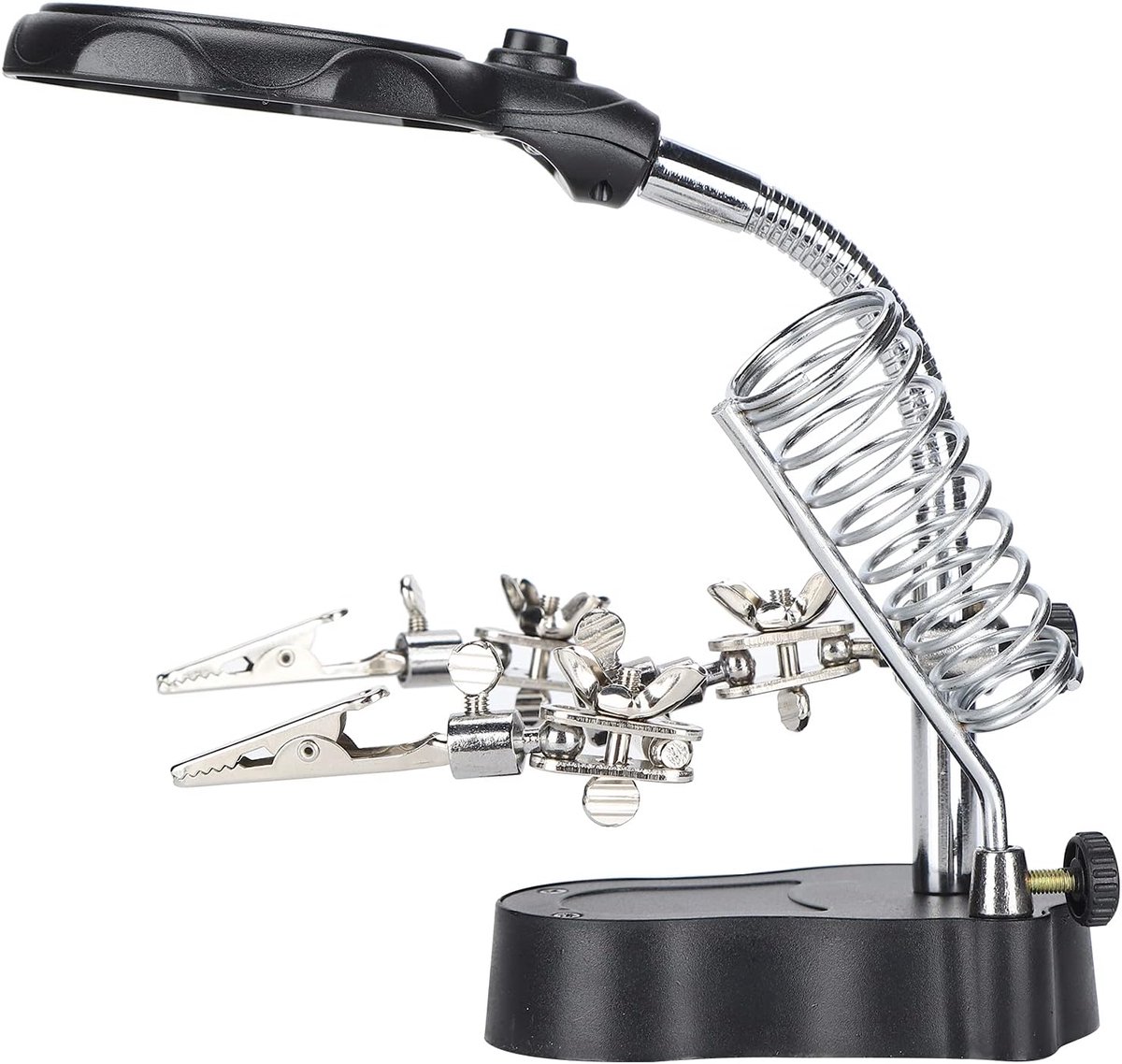 Naroote Staande Vergrootglaslamp LED-vergrootglas Soldeerstation voor Horlogereparatie Juweelknutselen 10,2 X 3,9 "ABS - ShopVlot