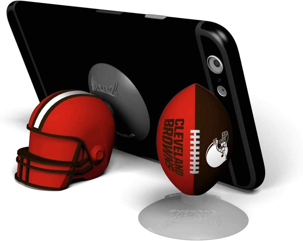 SUCKERZ NFL Ball and Helmet Toy Unisex Adults Cleveland Bowns Football Helmet Phone Stand Club Colour One Size - ShopVlot