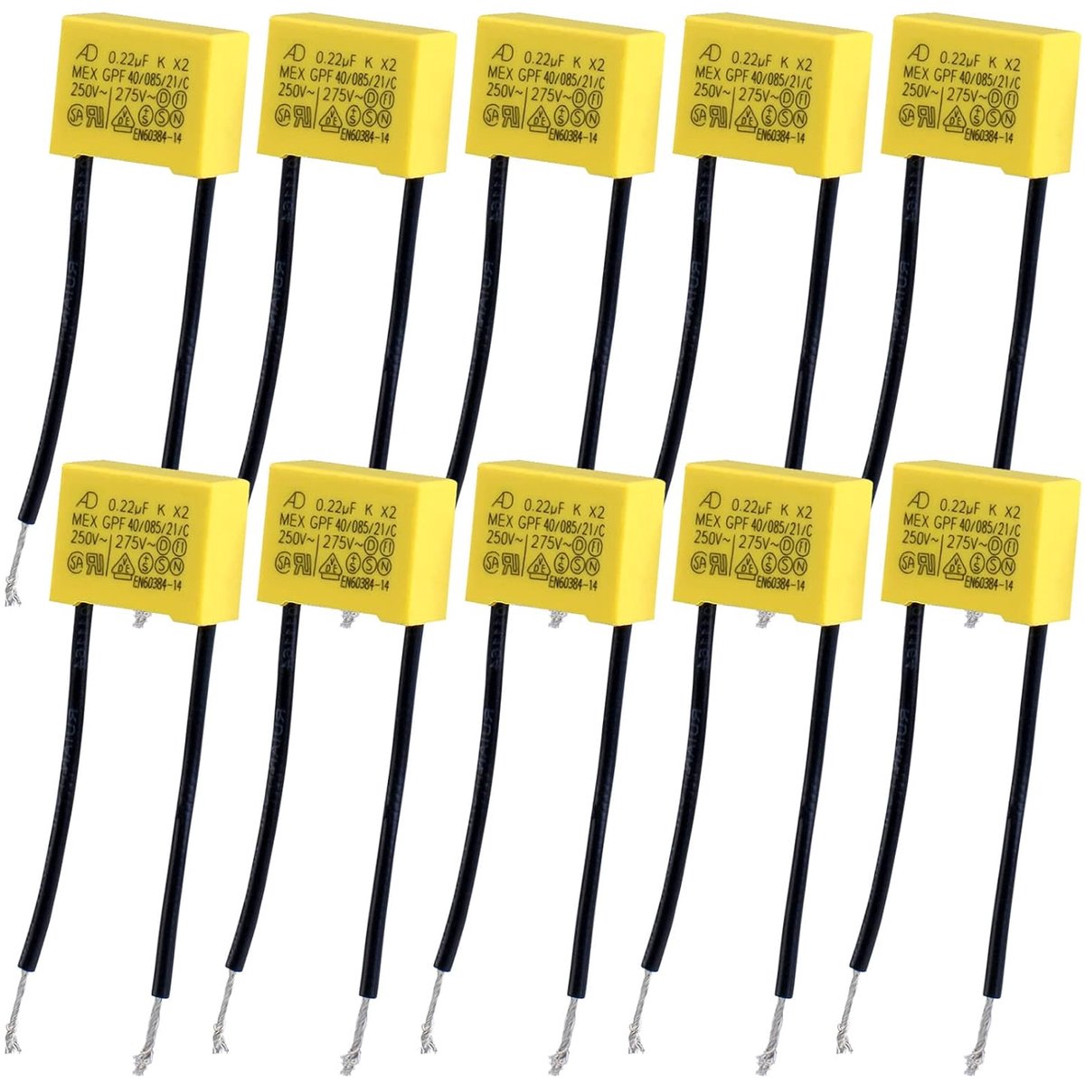 LED verstoringscondensator 10pcs - 0.22µF - 275V - Verbeterd LED flitsen - ShopVlot
