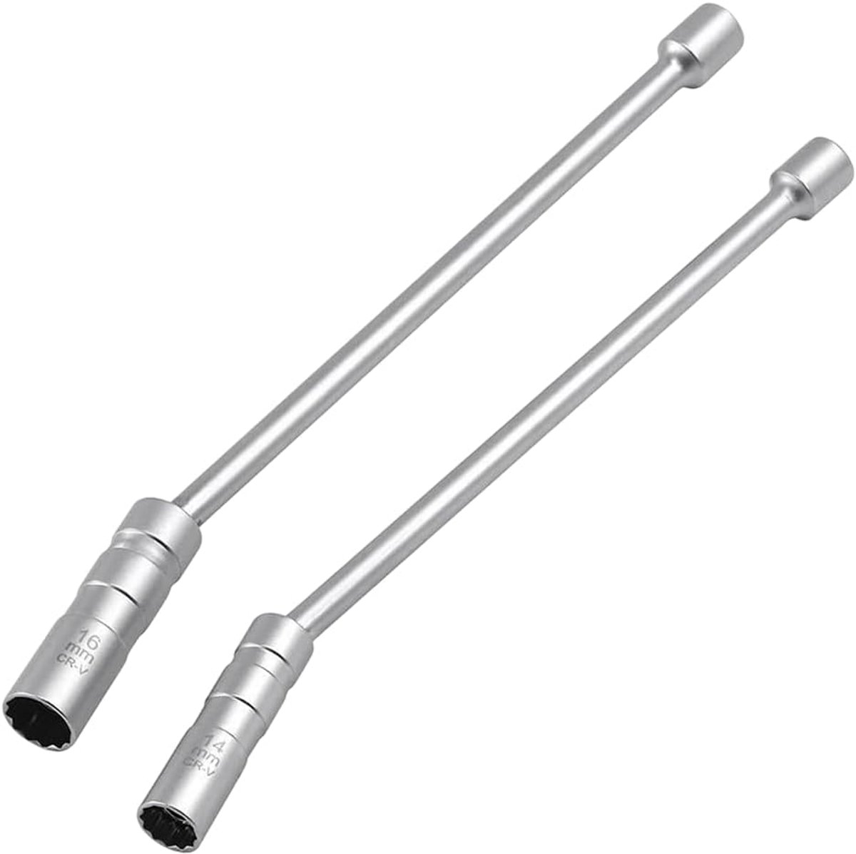 Bougiesleutels set van 2 - 14 mm en 16 mm - lange magnetische universele sleutels - 360 graden draaibaar - ShopVlot