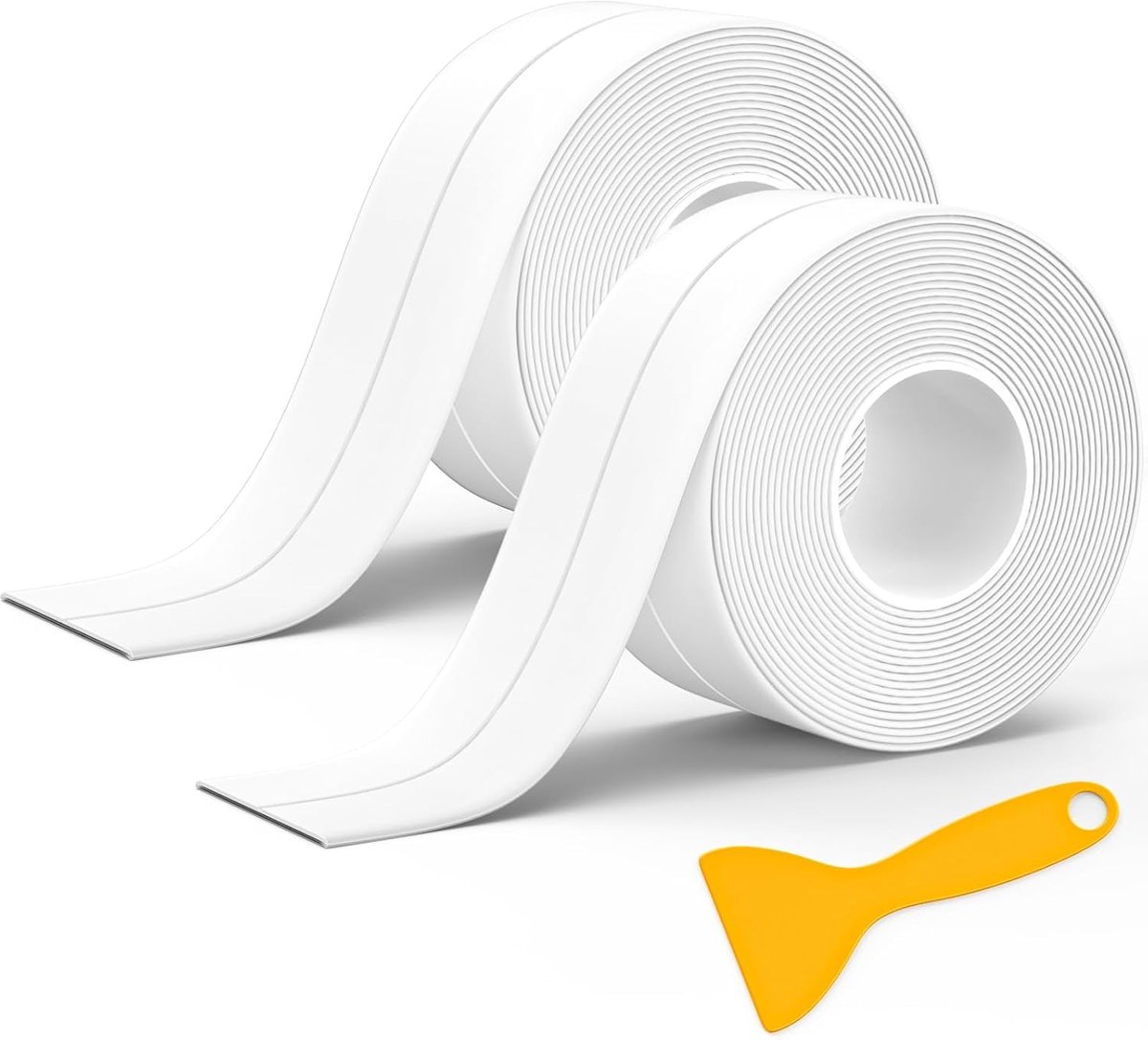 Zelfklevende plint 5 m - witte PVC plinten - flexibel en waterdicht - ideaal voor keuken en badkamer - ShopVlot