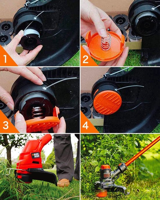 Grastrimmerspoel 14 stuks - Voor Black & Decker trimmers - Inclusief 10 reservespoelen en accessoires - ShopVlot — afbeelding 4