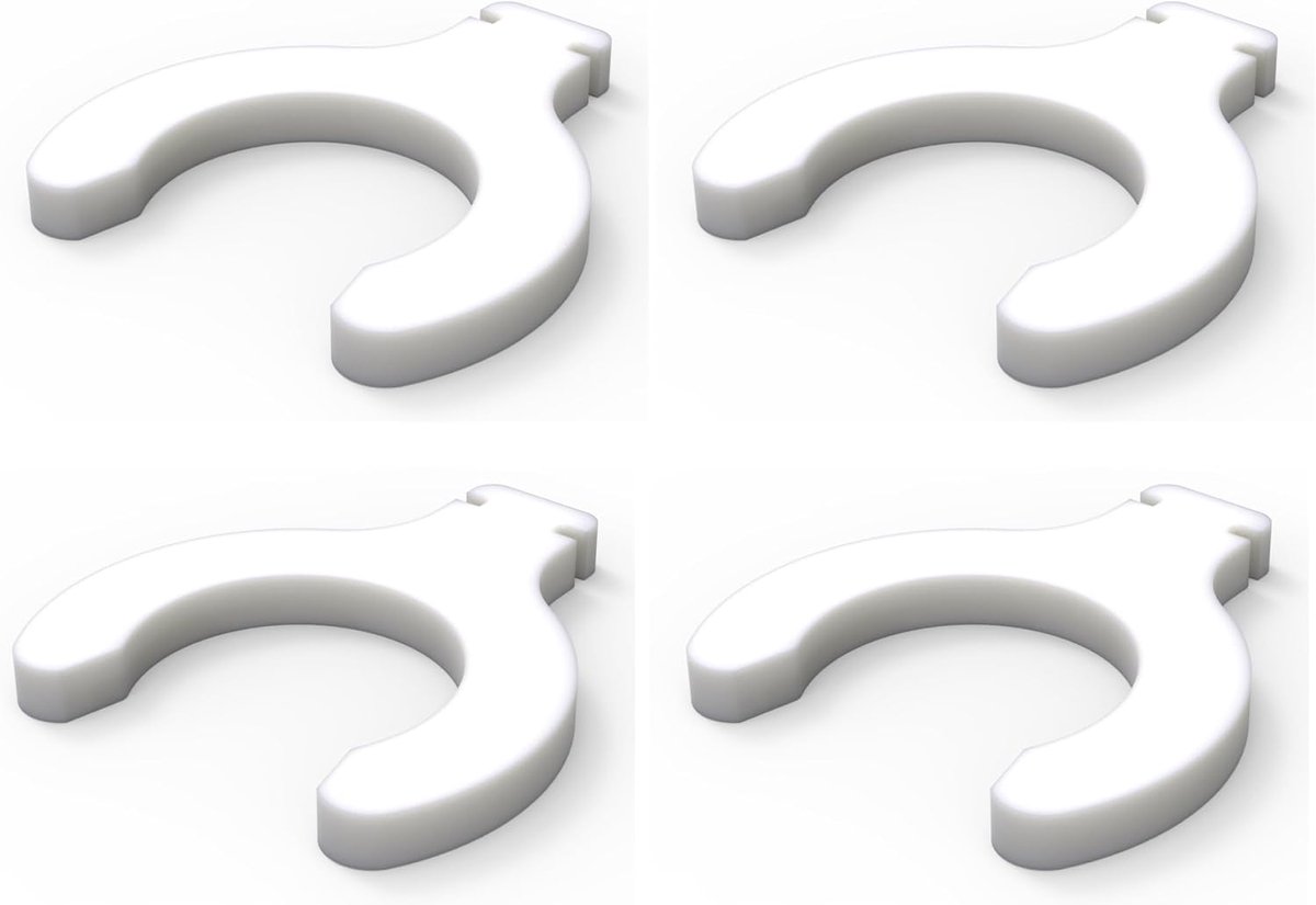 4 x Flat Radiator Clip Compatible with Kermi ZK00940001, Radiator Holder for Attaching Radiator Cover, Radiator - ShopVlot