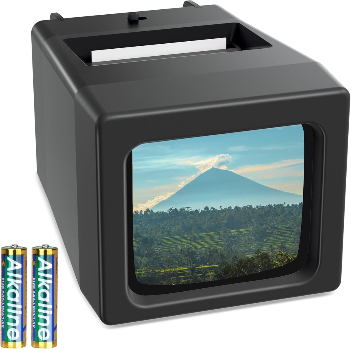 Slide Projector and Magnification 35mm x 2 with LED Lighting for Old Slides and Negatives 35mm (2 AA Batteries - ShopVlot