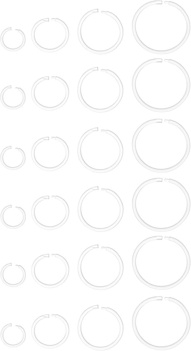Tucnoeu 24pcs Clear Nose Rings, Clear Septum Ring, Plastic Hoop Ear Holders, Plastic Nose Rings for Surgery - ShopVlot
