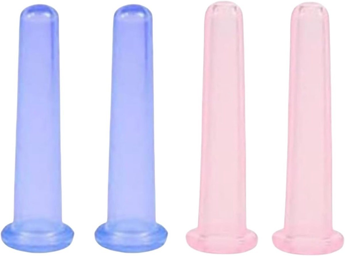 Pack of 4 mini cupping for face and eyes, anti-cellulite cups, silicone for neck massage, eye skin, face - ShopVlot