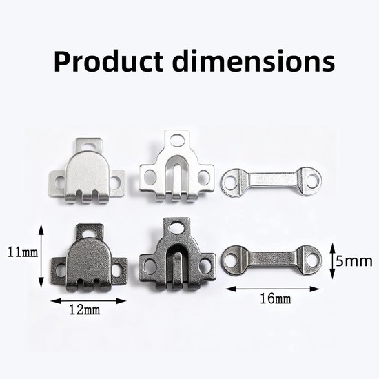 Cyberwork 30 sets of copper trouser hooks and sewing hooks, trouser hooks and hook closure, clothes, hooks and eyelets - ShopVlot — afbeelding 5