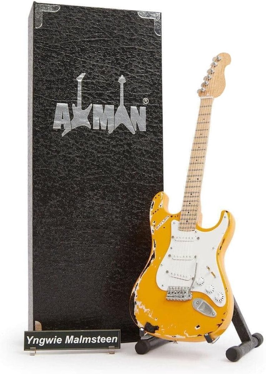 Yngwie Malmstten - Miniature Guitar - Music Gifts - Handmade ornament - ShopVlot