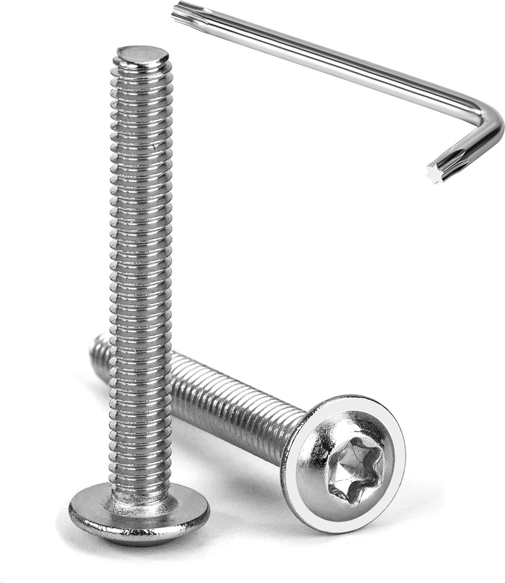 Tunejoy 20pcs Torx Ball Head Screws with Flange M4 x 30mm Stainless Steel Allen Screws A2 V2A Hex Socket Bolts with - ShopVlot