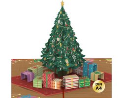 papercrush® Pop-up Christmas Card, Christmas Tree, 3D, XXL Greeting Card with Pine Tree and Gifts for Kids, Merry - ShopVlot