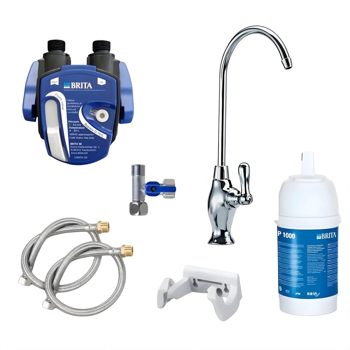 AORA - Undertable water filter system with 1-way water tap - compatible with BRITA filter P1000 & filter head - ShopVlot