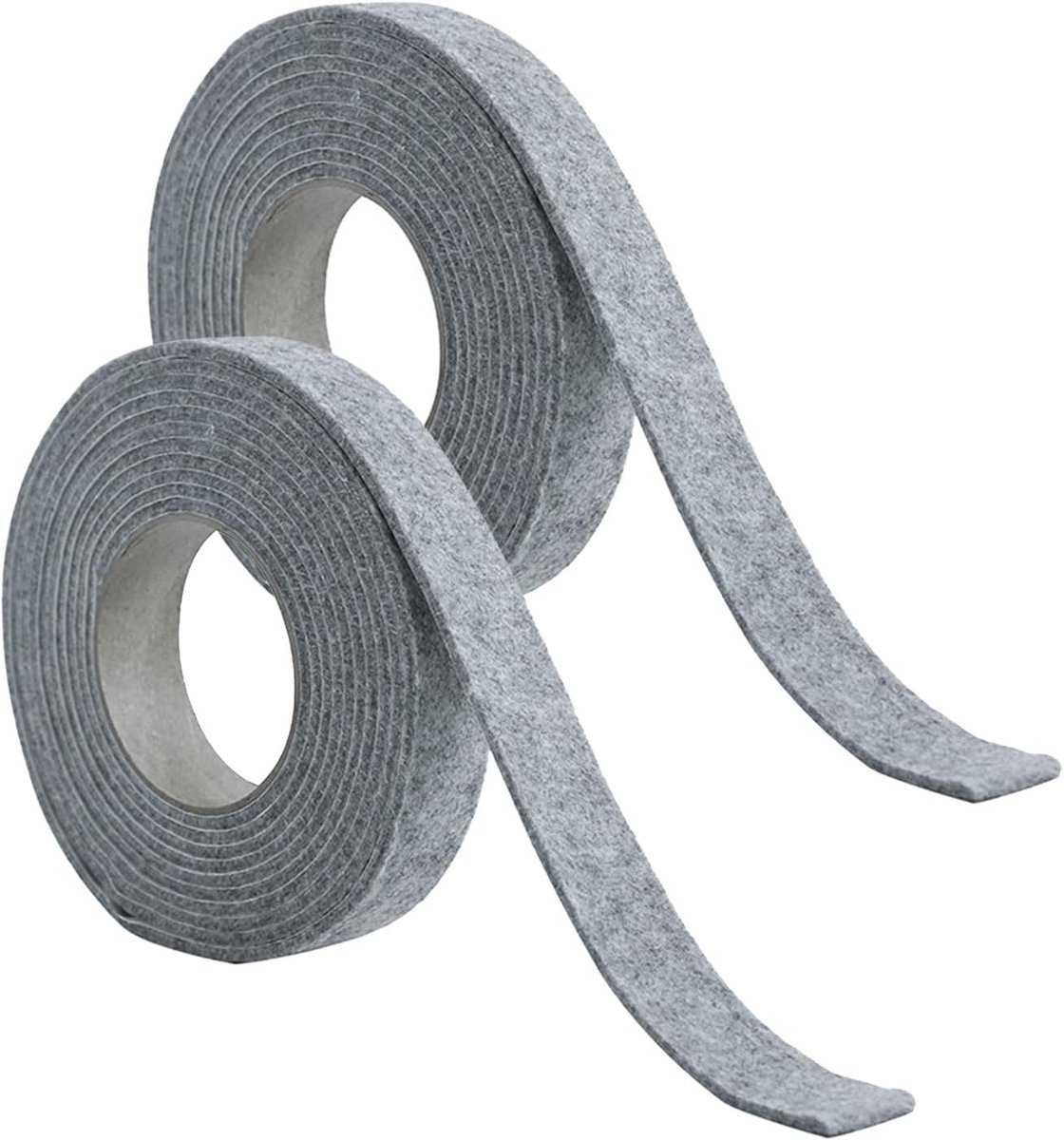 Self Adhesive Felt Glides, 2 Rolls, 4m x 3cm x 0.5cm, Grey, Free Carved, Felt Glides For Furniture, Window, Wooden - ShopVlot