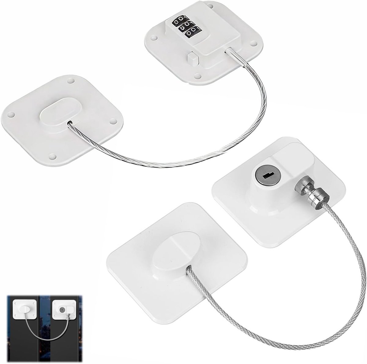 2 Stuks Koelkast Lock, Wachtwoord Koelkast Lock, Veiligheidsvenster voor kinderen, voor kasten, Laden, Ramen En - ShopVlot