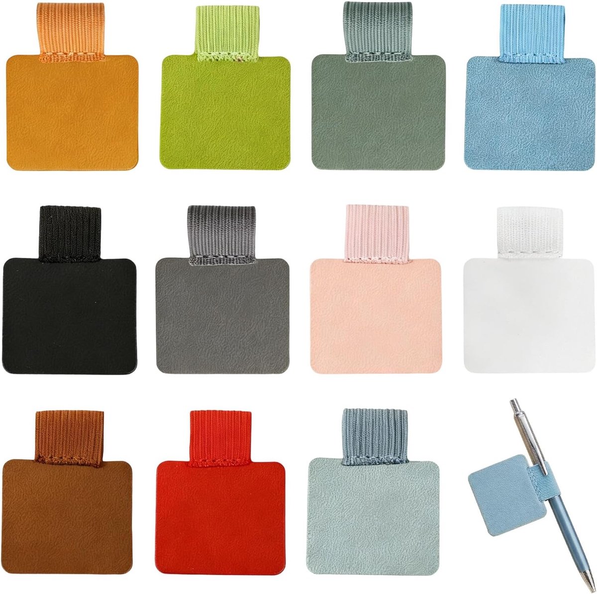 11 stuks elastische zelfklevende pennenhouder, houder voor notitieboek, agenda, notitieboek, kantoor, school - ShopVlot