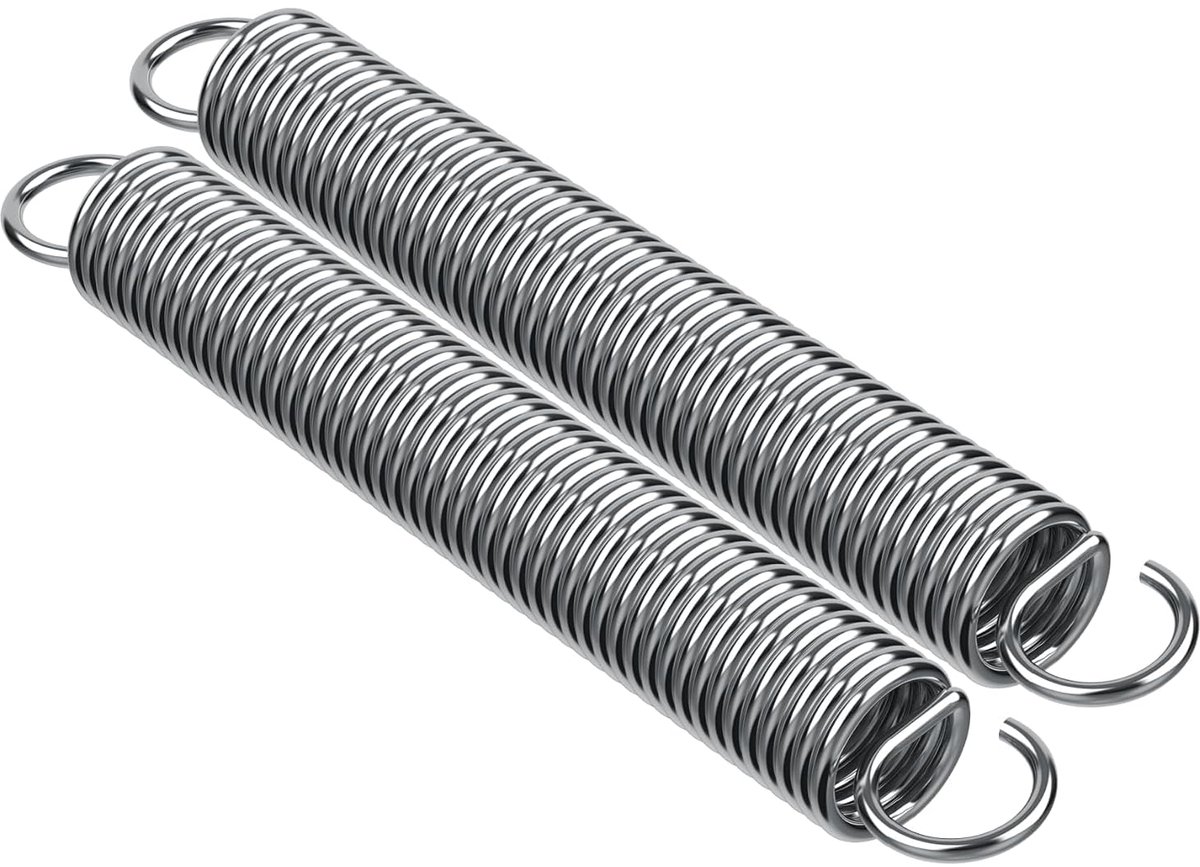 2 pcs compression springs 150 x 18 x 2.5 mm with double hook - ShopVlot