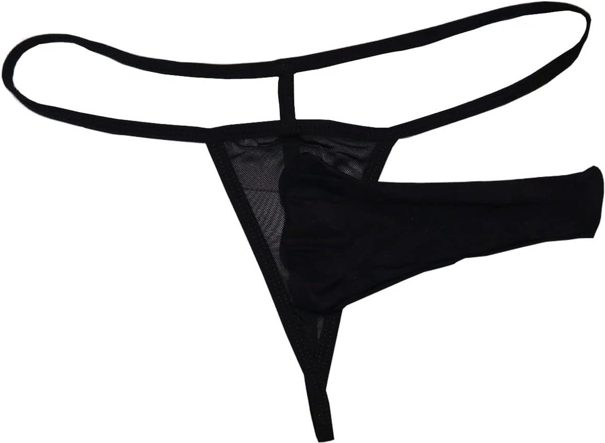 Thong voor mannen - zwart - open design - comfortabel en sexy - ShopVlot