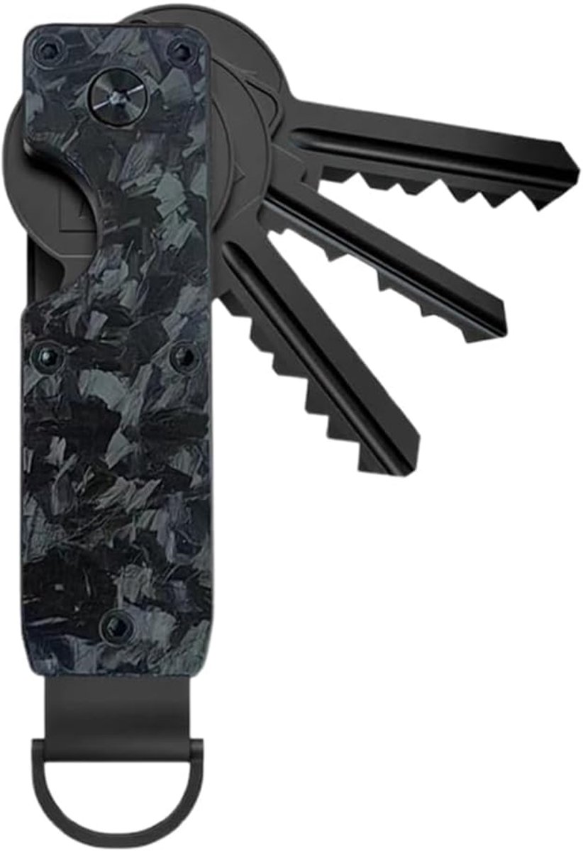 Sleutelhanger multifunctioneel - leer zwart - elegant design - inclusief schroevendraaier - ShopVlot