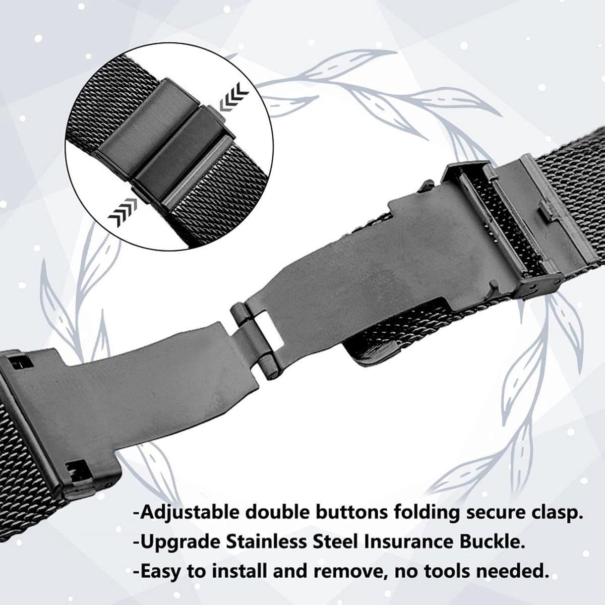 Horlogeband 20mm/22mm - RVS Mesh - Snelsluiting - Stijlvolle vervangband voor heren en dames - ShopVlot