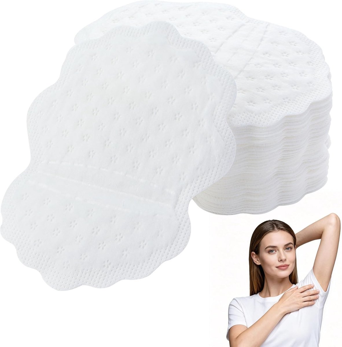 40 stuks grote okselpads voor dames en heren, comfortabele anti-transpirant zweetvlekken, goede viscositeit en effectieve bescherming tegen zweet