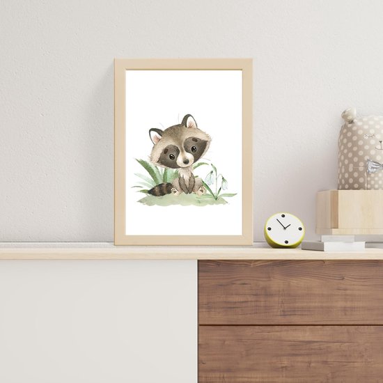 Poster collage schattige bosdieren - 8 x DIN A5 - vrolijke illustraties - perfect voor baby- en kinderkamer - ShopVlot — afbeelding 5