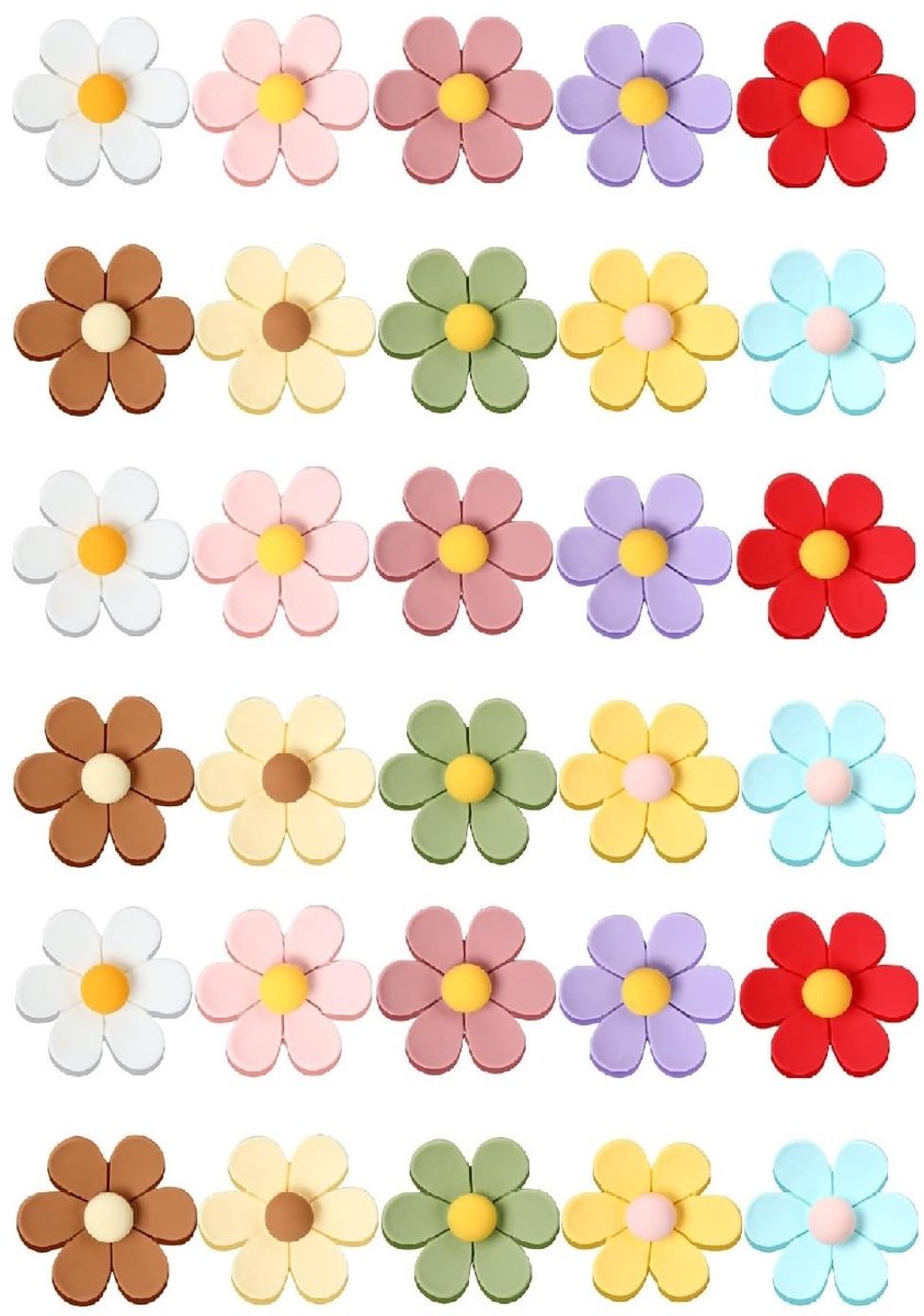 Solidchoice - 30 Kleurrijke Bloem Punaises voor Prikborden