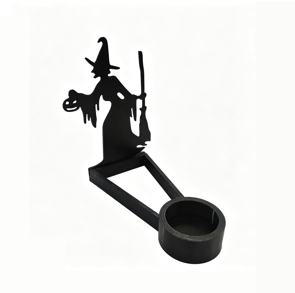 Solidchoice - Halloween Kaarsenhouder met Heksensilhouet voor Decoratie
