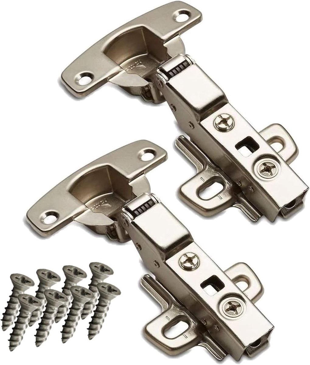 Deurhengsels 110° met soft-close - 2 stuks - Staal - Voor deur dikte 15-24mm - ShopVlot