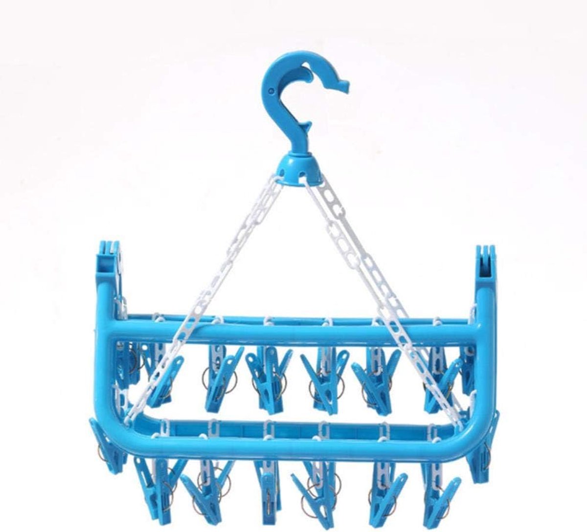 Wasrek opvouwbaar - plastic - met clips - ruimtebesparend - ShopVlot