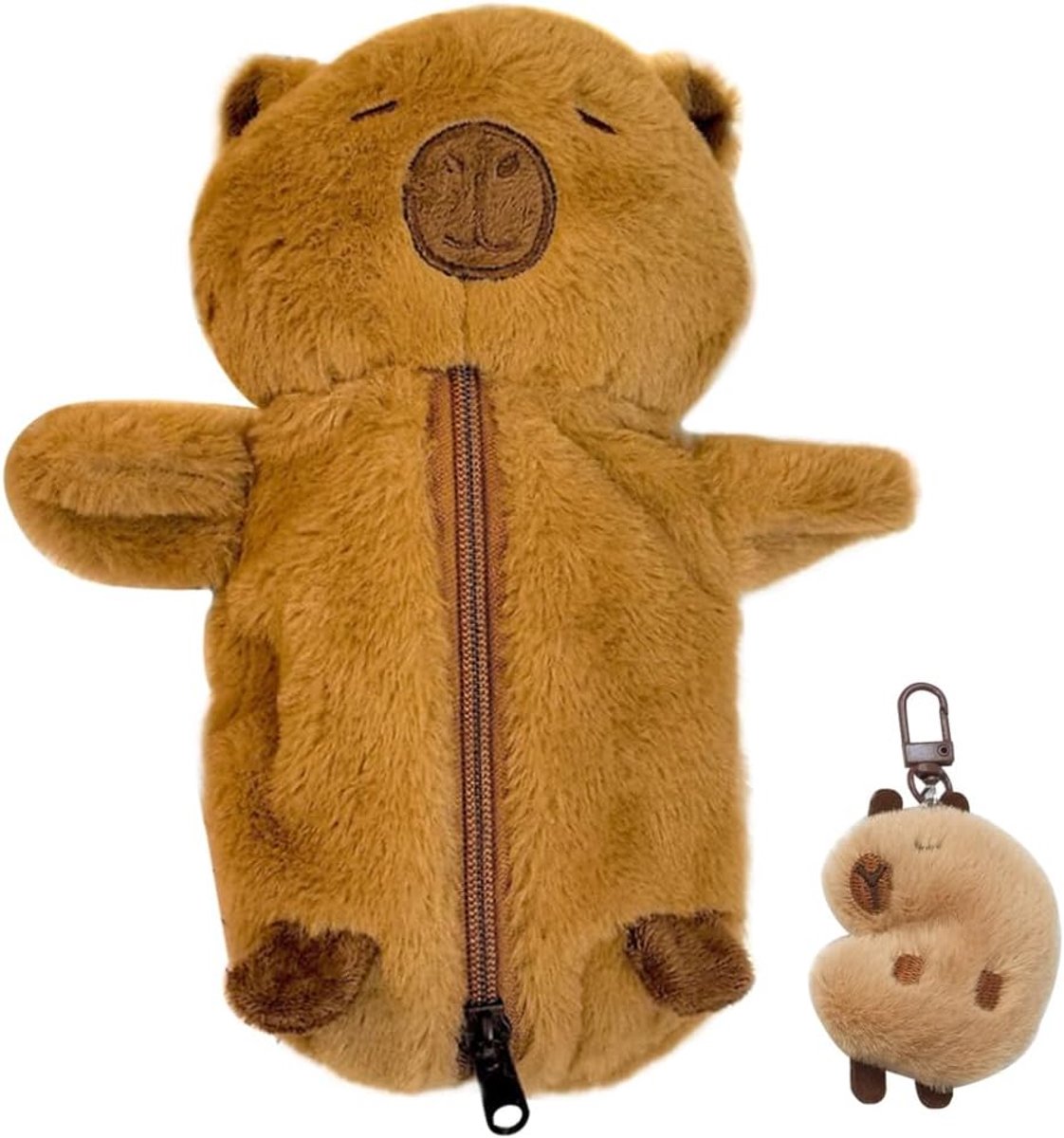 Capybara Plush Pencil Case, Capybara, Pencil Case, Plush Pendant, Makeup Bag, Stationery, Organizer, Bag, Pencil Case - ShopVlot