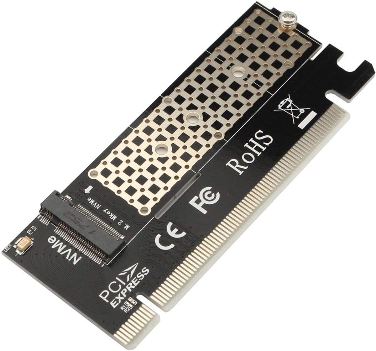 M-Key PCIe Adapter M.2 NVME SSD to PCI Express Adapter Card Support PCIe X4 X8 X16 Slot, Support M.2 SSD 2230 2242 - ShopVlot