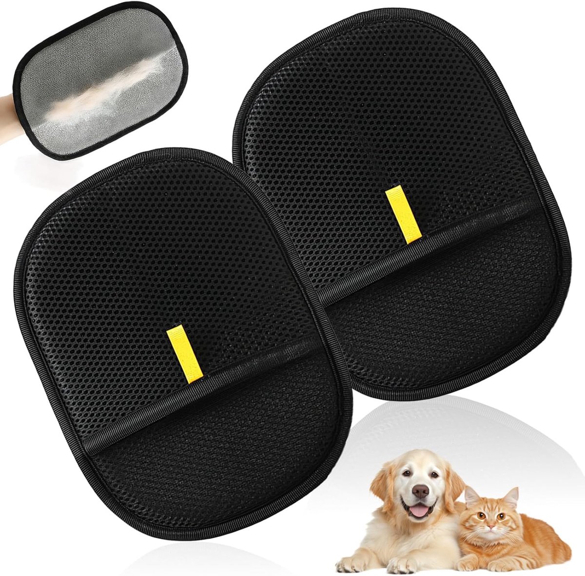 Set van 2 herbruikbare washandjes voor honden en katten - ShopVlot
