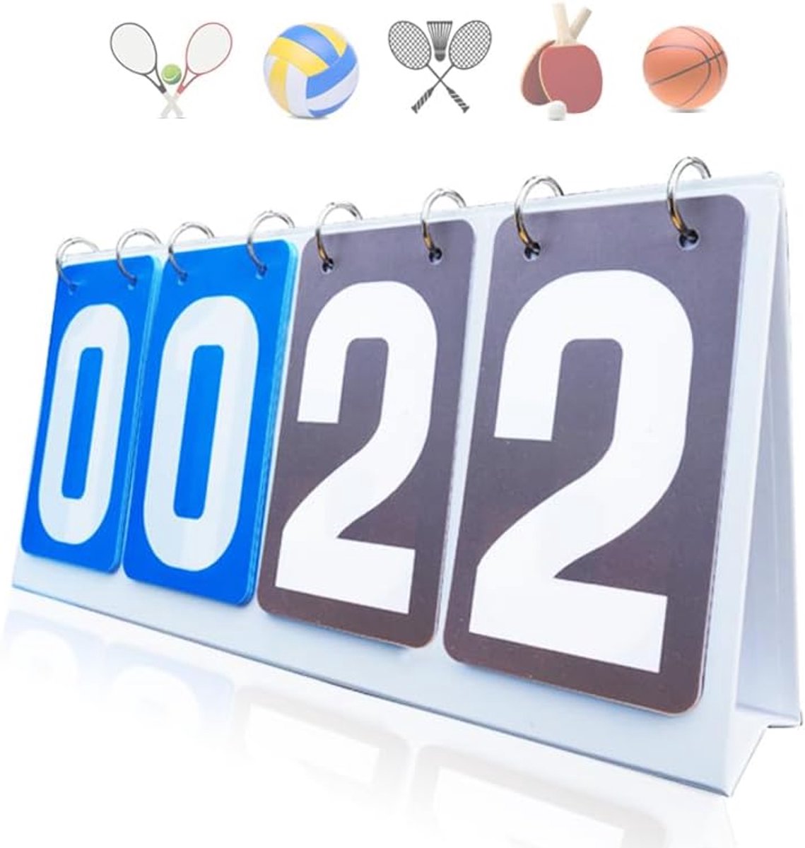 Waterproof Double Digit Sports Scoreboard Portable Flip 4 Digit Scoreboards for Sports League Football Basketball - ShopVlot