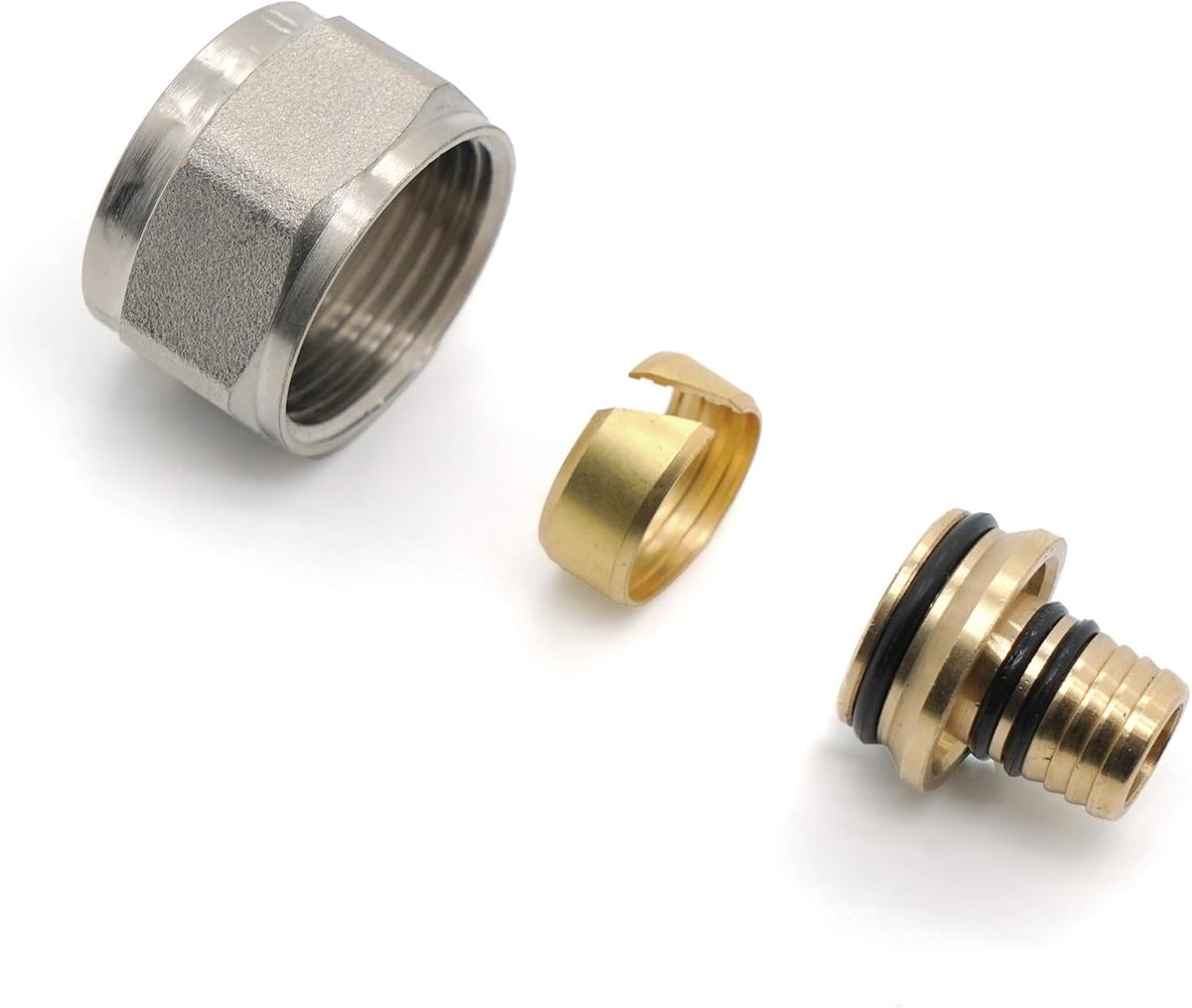 Vancoco 2 pieces clamping ring screw connection 16x2mm for heating pipe underfloor heating tap blocks 3/4" Eurocone - ShopVlot