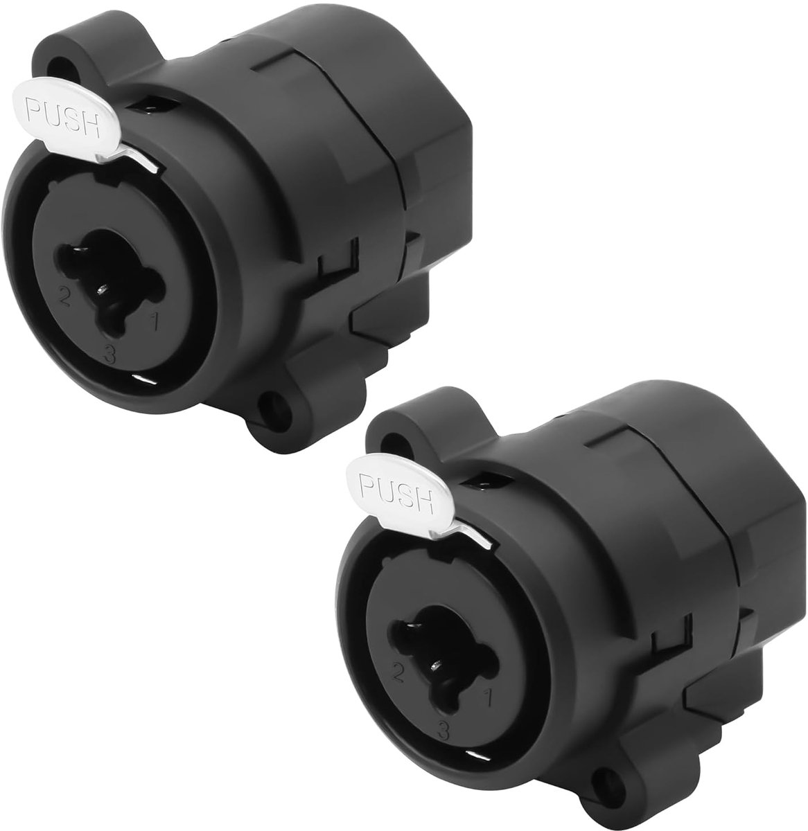 XMSJSIY 2-in-1 XLR & 6.35mm Pedestal Combo 3 Pin XLR +1/4" 6.35mm Stereo Jack Chassis Audio Socket Panel Mount Solder - ShopVlot