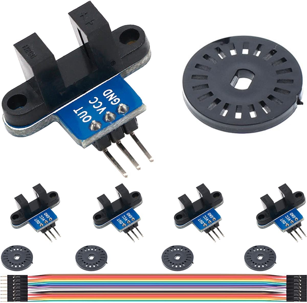 5PCS IR Infrared Slotted Optocoupler Speed Measuring Sensor Module 3.3-5V for Arduino Also for Smart Robot Car Speed - ShopVlot