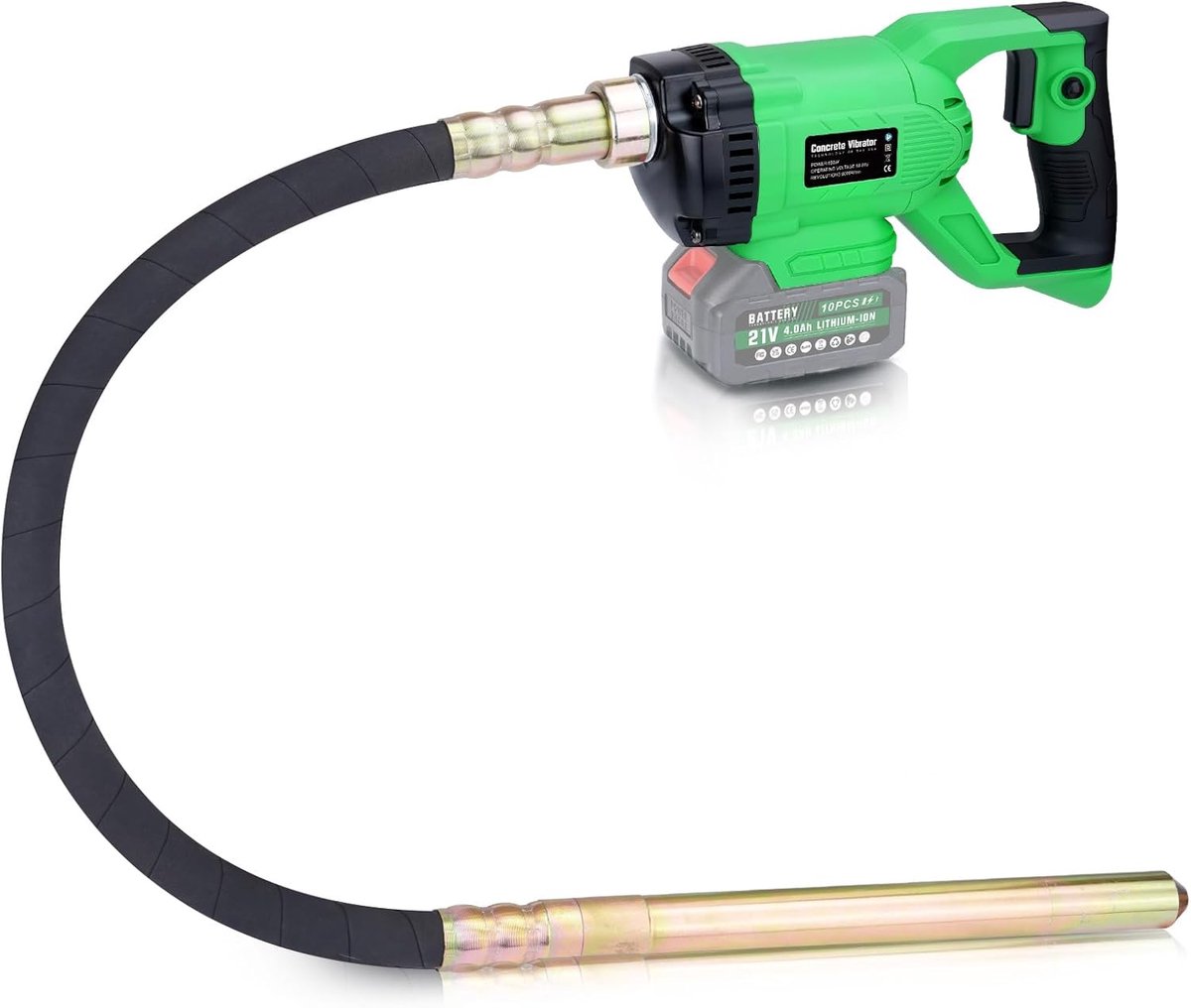 Accu-betonschudder, compatibel met Makita 18 V-accu, 850 W borstelloze betonconcessie, betongereedschap met 1,5 m - ShopVlot