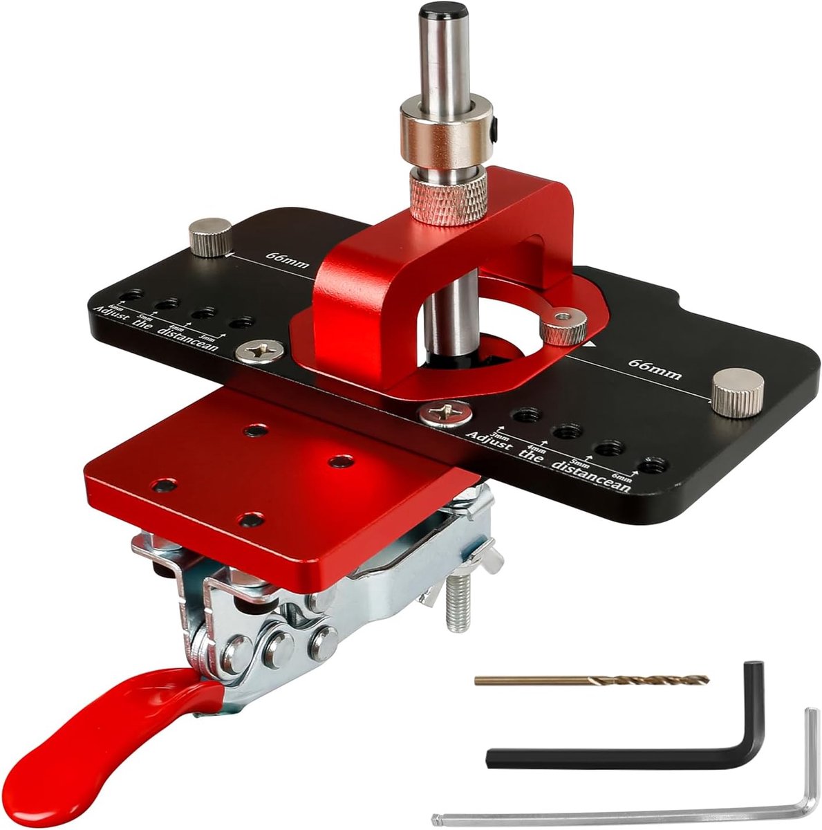 35mm Hinge Jig Drilling Hole Puncher, Aluminum Alloy Hidden Hinge Jig, Accurate Locking Hinge Drilling Jig Drill Guide - ShopVlot