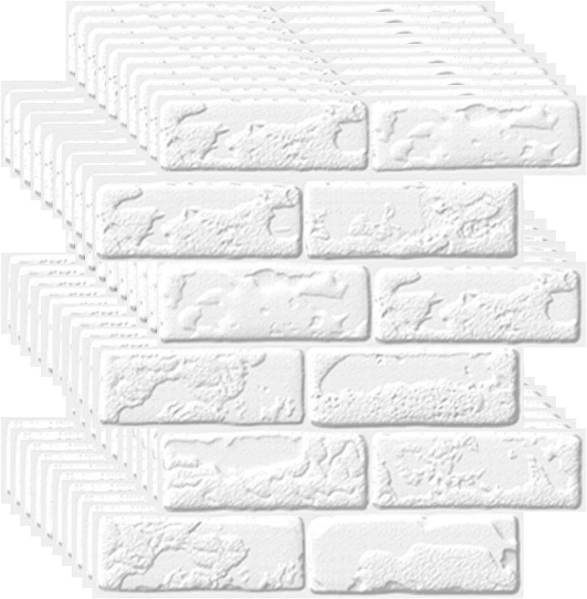 10 Pieces Self-Adhesive Wall Panels, Impact Resistant, Stone Look - ShopVlot