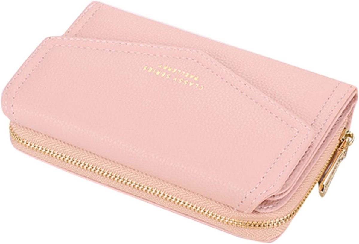 Women's Purse, Middle Leather, Women's Wallet, Zip, Coin Compartment, Card Holder with 10 Card Slots, Wallet, Women's - ShopVlot