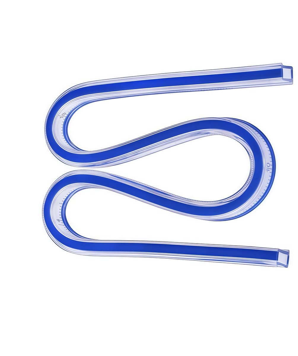 Solidchoice - Flexibele Curve Liniaal van 60 cm voor Tekenen en Ontwerpen