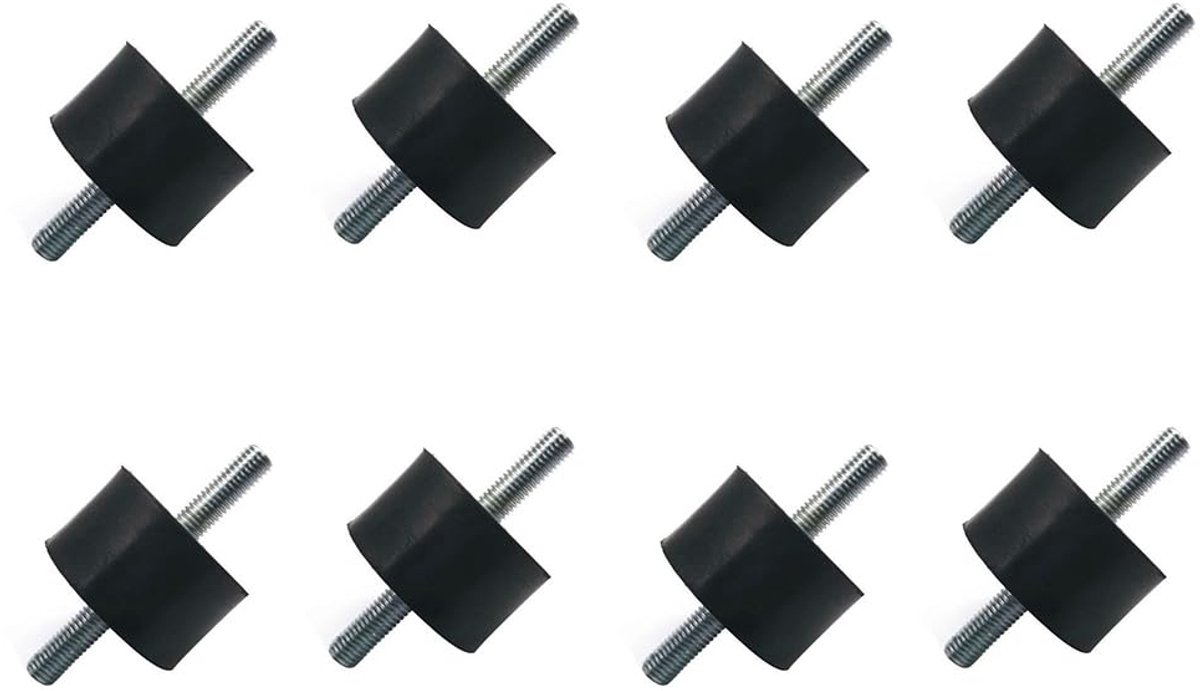 M6 rubberen steunen 8 stuks - anti-vibratie - geluidsisolator - bescherming van apparatuur - ShopVlot