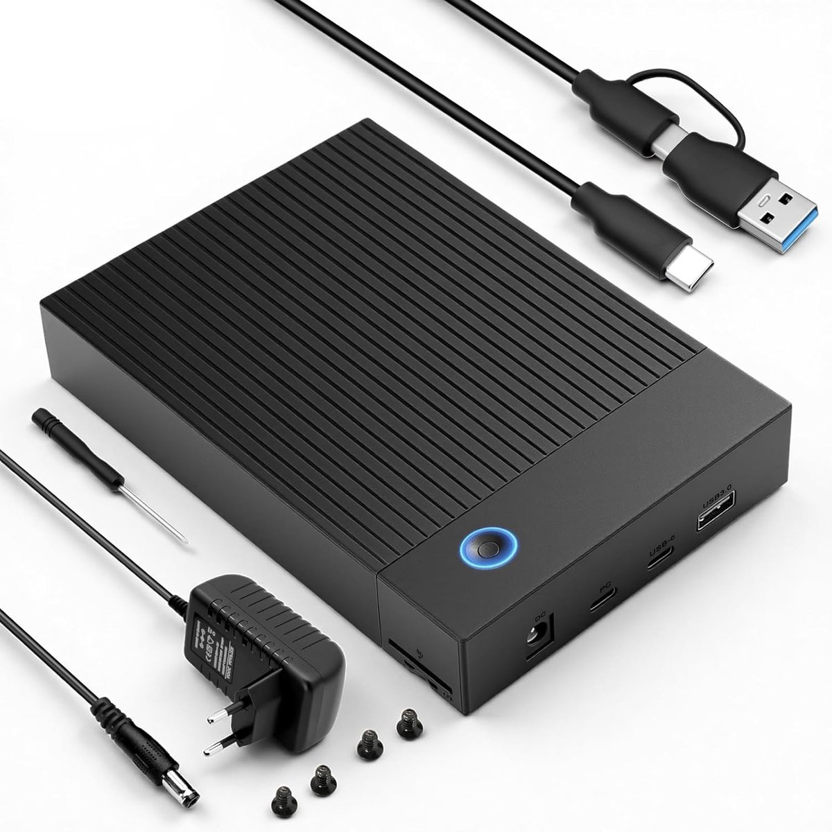 Hard drive docking station USB 3.0 - 2.5 & 3.5 inch - UASP ondersteuning - ideaal voor data backup - ShopVlot